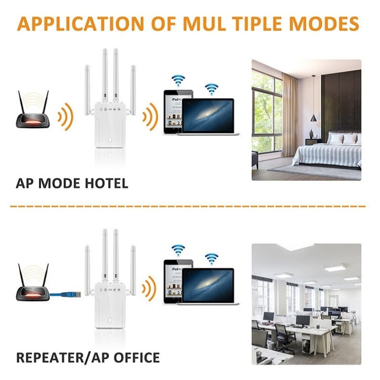 M-95B 300M Repeater WiFi Booster Wireless Signal Expansion Amplifier(White - EU Plug) - Broadband Amplifiers by PMC TechLife | Online Shopping South Africa | PMC TechLife