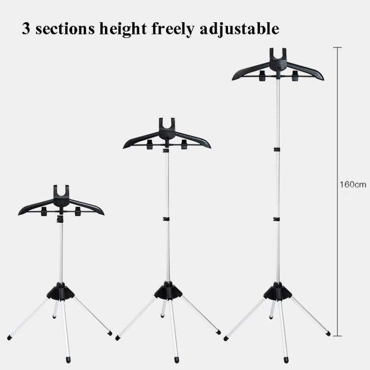 1.6m 3 in 1 Hanging Ironing Bracket Hanger Telescopic Metal Rod Mount(Black Hanger) - Garment Steamer by PMC TechLife | Online Shopping South Africa | PMC TechLife