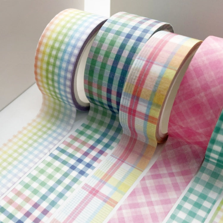 Paper Lattice Decorative Material Tape For Handbook(Rainbow Plaid) - Tape & Solid glue by PMC TechLife | Online Shopping South Africa | PMC TechLife