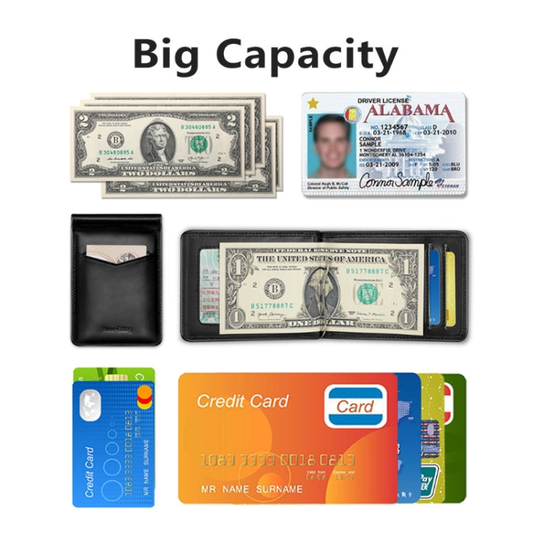 New-Bring Anti-Theft RFID Card Holder Men Ultra-Thin Card Holder Multi-Card Position ID Leather Case(Black) - free shipping - PMC TechLife - Order now!