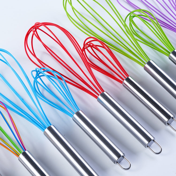 Silicone Egg Beater Home Egg Mixer Kitchen Gadgets Cream Baking Tools, Colour: 8 inch Red - Stirrer & Squeezer by PMC TechLife | Online Shopping South Africa | PMC TechLife