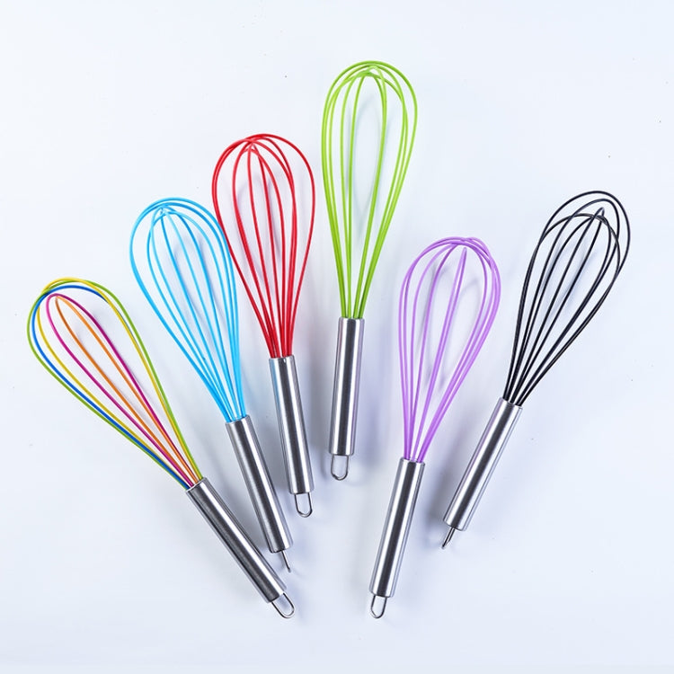 Silicone Egg Beater Home Egg Mixer Kitchen Gadgets Cream Baking Tools, Colour: 10 inch Green - Stirrer & Squeezer by PMC TechLife | Online Shopping South Africa | PMC TechLife