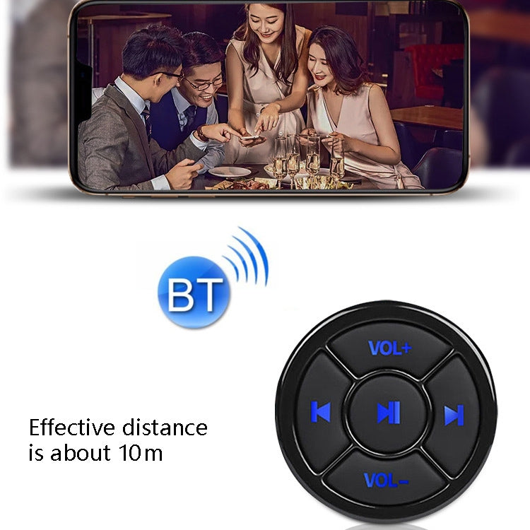 Car Mobile Phone Remote Control Bluetooth Wireless Multimedia Button Remote Control Music Playback Selfie, Colour: Black With Buckle - Bluetooth Car Kits by PMC Jewellery | Online Shopping South Africa | PMC Jewellery