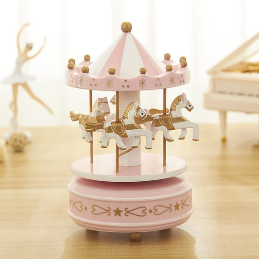 Sky City Carousel Clockwork Music Box Couples Birthday Gift(K0132 Star Pink) - Music Box by PMC Jewellery | Online Shopping South Africa | PMC Jewellery