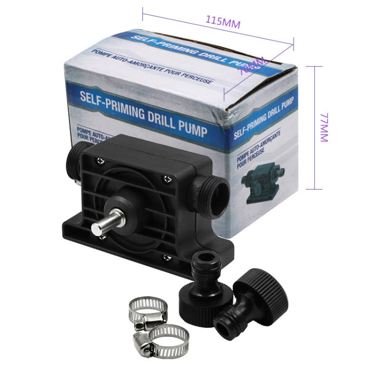 Portable Mini Water Pump Electric Drill Driven High Flow Oil Pump, Standard With Two Connectors(Black) - Others by PMC TechLife | Online Shopping South Africa | PMC TechLife