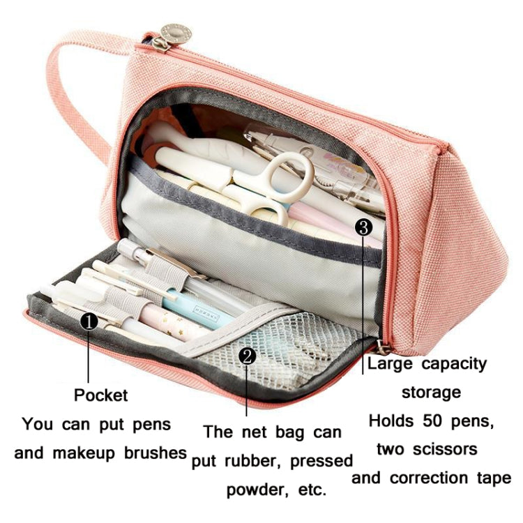 Angoo Large Capacity Pencil Case Cute Canvas Stationery Bag, Color: Daisy - Pen Holder by Angoo | Online Shopping South Africa | PMC TechLife | Buy Now Pay Later Mobicred