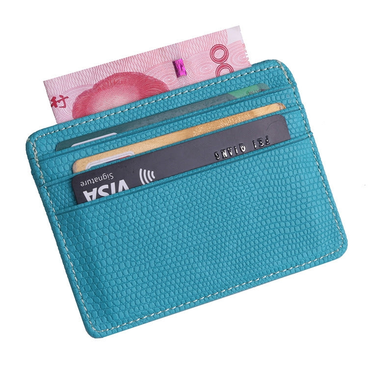 KT1002 RFID Function Lizard Pattern Bank Card Holder PU Business Card Case(Sky Blue) - Antimagnetic RFID Package by PMC TechLife | Online Shopping South Africa | PMC TechLife | Buy Now Pay Later Mobicred