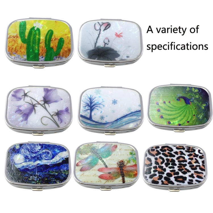 2 PCS Y10336 Two-Compartment Metal Portable Pill Box(Cactus) - free shipping - PMC TechLife - Order now!
