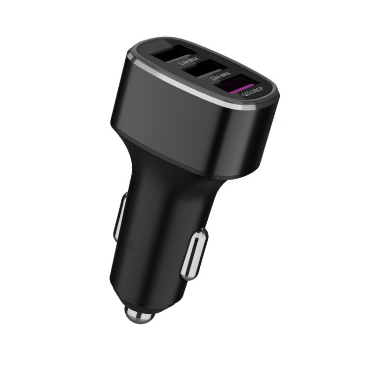 Three USB Ports Car Fast Charging Charger For Huawei/For OPPO/VIVO/OnePlus And Other Flash Charging, Model: GT680 Black - Car Charger by PMC Jewellery | Online Shopping South Africa | PMC Jewellery