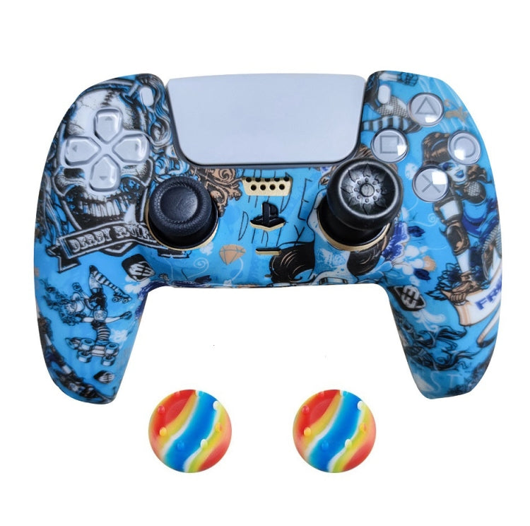 2 PCS PS5 Gamepad Silicone Protective Cover(1+ Hats) - Cases by PMC Jewellery | Online Shopping South Africa | PMC Jewellery