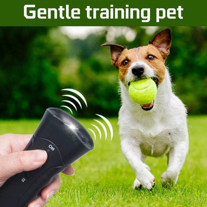 LED Flashlight Ultrasonic Dog Repeller Portable Dog Trainer, Colour: Single-headed Black(Colorful Package) - Training Aids by PMC Jewellery | Online Shopping South Africa | PMC Jewellery