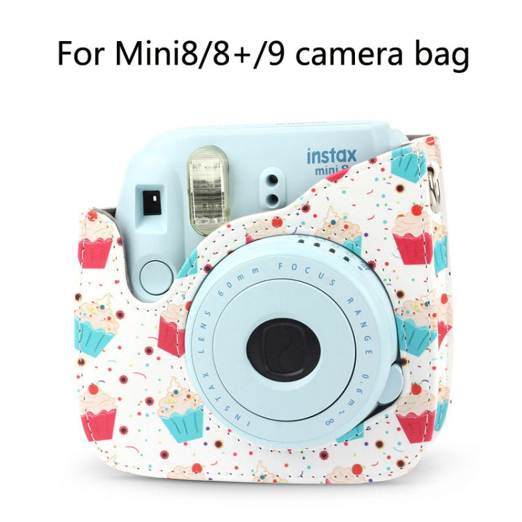 Full Body Camera PU Leather Case Bag with Strap for FUJIFILM instax mini 9 / mini 8+ / mini 8(Dessert Series) - Leather Bag by PMC Jewellery | Online Shopping South Africa | PMC Jewellery