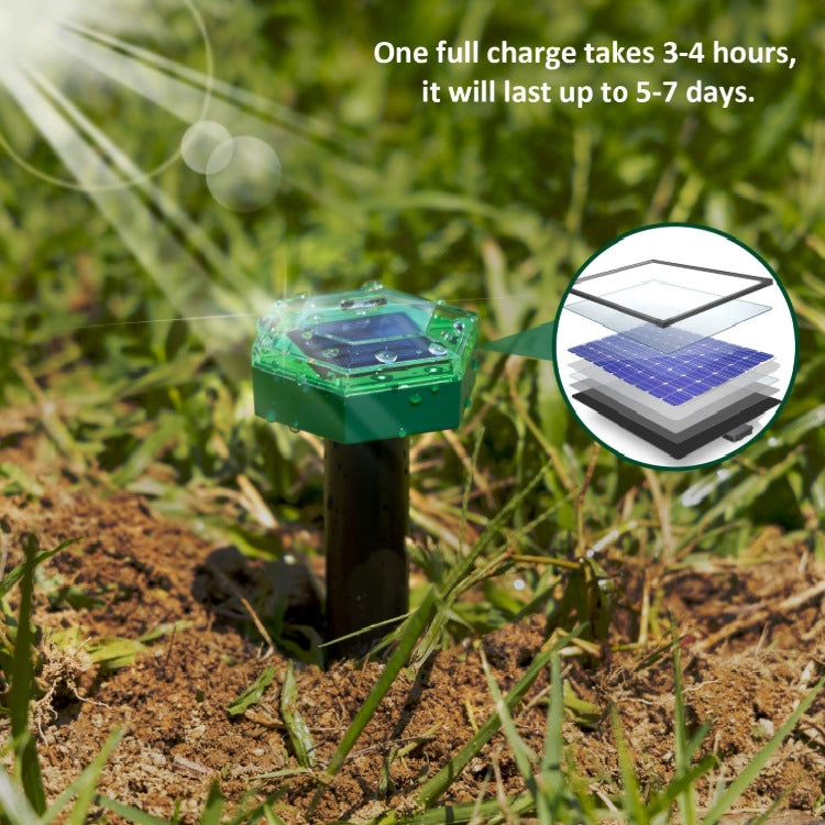 Outdoor Hexagonal Solar Ultrasonic Mole Repeller Inserted Into The Lawn Outdoor Animal Repeller(Green) - Outdoor Insect Repellent by PMC Jewellery | Online Shopping South Africa | PMC Jewellery