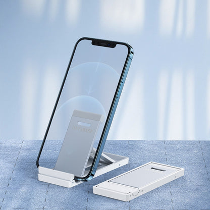 Oatsbasf 03637 Aluminum Alloy Mobile Phone Bracket Desktop Folding Portable Metal Rack(White) - Desktop Holder by Oatsbasf | Online Shopping South Africa | PMC Jewellery