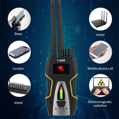 T8000 Wireless Signal Detector GPS Defense Location Finding Camera Anti-Candid Anti-Tracking Detection Instrument - WiFi Signal Detector by PMC Jewellery | Online Shopping South Africa | PMC Jewellery