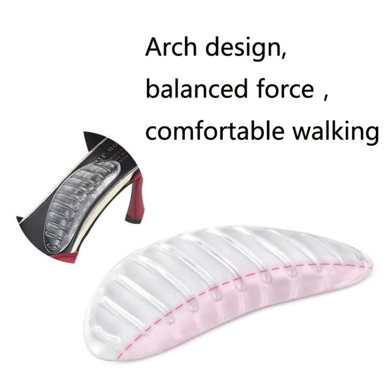 5 Pairs Striped Arch Support Pads Flat Feet Non-Slip Insoles Massage Foot Pads(Transparent) - Shoes Care by PMC Jewellery | Online Shopping South Africa | PMC Jewellery