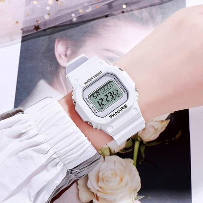 SYNOKE 9620 Couple Sports Plastic Strap Electronic Watch(Transparent White) - Couple Watches by SYNOKE | Online Shopping South Africa | PMC Jewellery | Buy Now Pay Later Mobicred