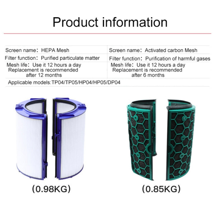 Air Purifier Filter Accessories For Dyson TP04 / DP04 / HP04���Specification��� 1 Set Filter - free shipping - PMC TechLife - Order now!