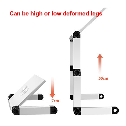 Oatsbasf Folding Computer Desk Laptop Stand Foldable Lifting Heightening Storage Portable Rack,Style: L01 Black - Laptop Stand by Oatsbasf | Online Shopping South Africa | PMC Jewellery