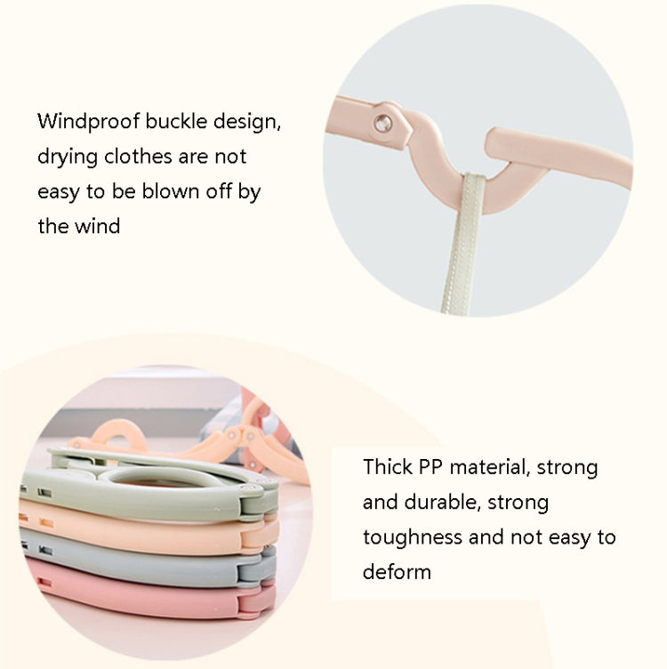 3pcs Portable Travel Folding Hanger Multi-Function Plastic Drying Rack(Green) - Shelf & Hooks by PMC TechLife | Online Shopping South Africa | PMC TechLife