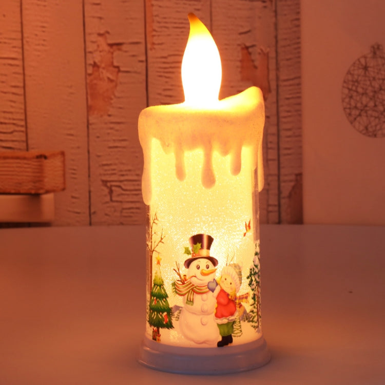 Christmas Decoration Night Light LED Simulation Flame Candle Light(B-Snowman) - Decoration Lamps by PMC Jewellery | Online Shopping South Africa | PMC Jewellery