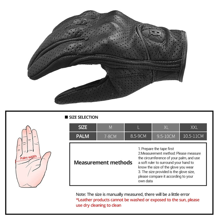 GHOST RACING GR-ST06 Breathable Touch Screen Motorcycle Riding Leather Gloves Anti-Fall Locomotive Gloves, Size: XXL(Black) - Locomotive Gloves by GHOST RACING | Online Shopping South Africa | PMC Jewellery