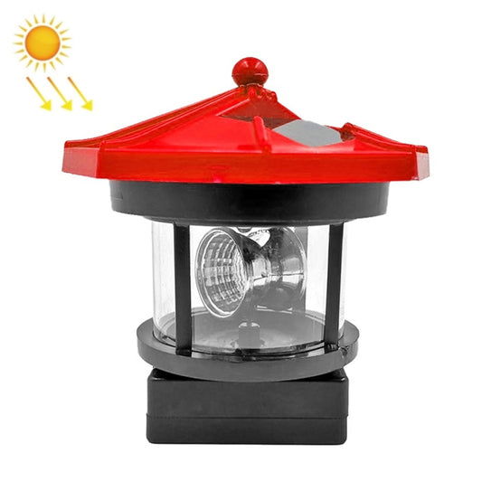 Outdoor Waterproof LED Solar Rotating Lighthouse Garden Decoration Induction Landscape Light(Red) - With Solar Panel by PMC Jewellery | Online Shopping South Africa | PMC Jewellery