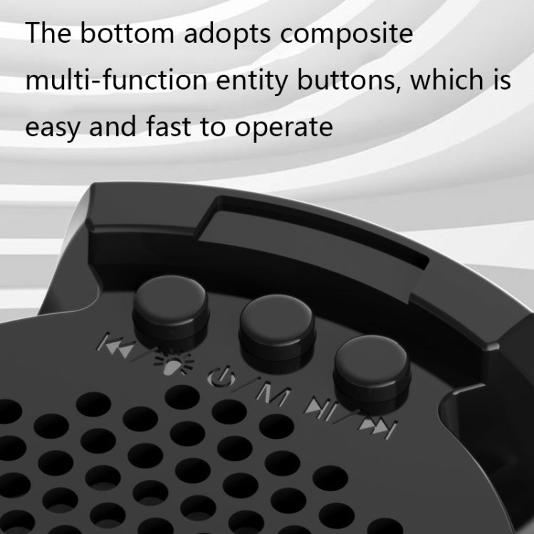 RGB Light Effect Gyro Shape Wireless Bluetooth Audio(Black) - Mini Speaker by PMC TechLife | Online Shopping South Africa | PMC TechLife