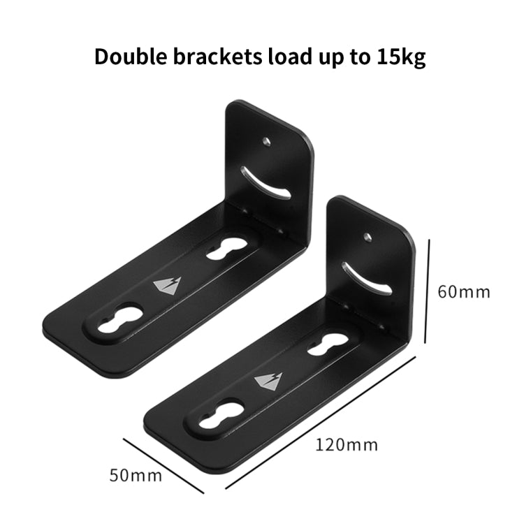 Universal Wall Bracket Non-Slip Storage Bracket for Long Strip Speaker(Black) - Speaker Bracket by PMC Jewellery | Online Shopping South Africa | PMC Jewellery