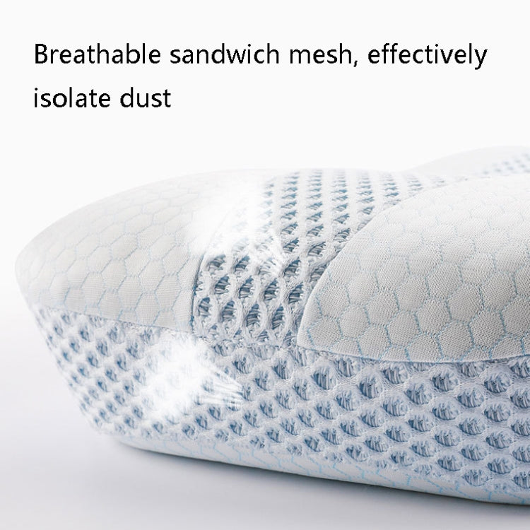 P10 Memory Foam Slow Rebound Pillow Neck Protector Memory Foam Pillow, Dimensions: 60 x 43 x 11cm(White Blue) - free shipping - PMC TechLife - Order now!