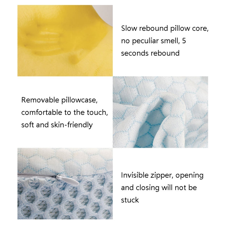 P10 Memory Foam Slow Rebound Pillow Neck Protector Memory Foam Pillow, Dimensions: 60 x 43 x 11cm(White Blue) - free shipping - PMC TechLife - Order now!