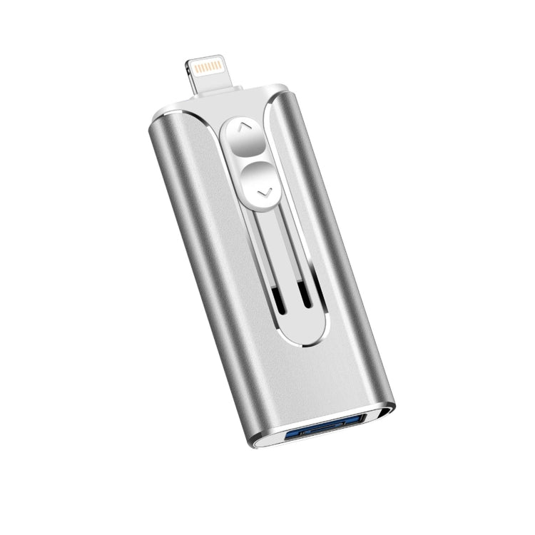 32GB Micro USB + 8 Pin + USB 2.0 3 in 1 Mobile Phone Computer U-Disk(Silver) - U Disk & Card Reader by PMC Jewellery | Online Shopping South Africa | PMC Jewellery