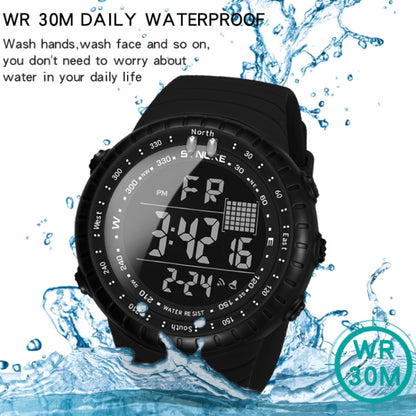 SYNOKE 8209 Multifunctional Sports Swimming Waterproof Luminous Alarm Men Electronic Watch(Black) - LED Digital Watches by SYNOKE | Online Shopping South Africa | PMC Jewellery | Buy Now Pay Later Mobicred