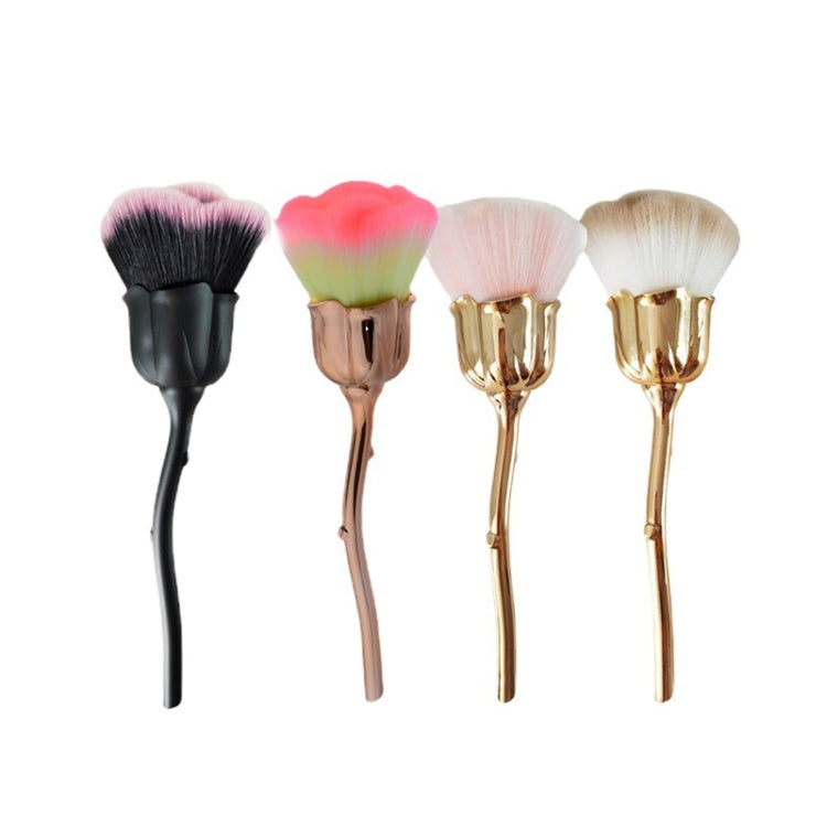 Rose Flower Makeup Brush Loose Powder Brush Beauty Tools(White + Brown) - Makeup Brushes by PMC Jewellery | Online Shopping South Africa | PMC Jewellery