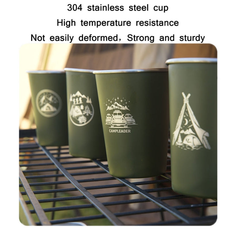 4 PCS / Set Outdoor Picnic Stainless Steel Cup With Storage Bag (White) - Cookwares & Tablewares by PMC TechLife | Online Shopping South Africa | PMC TechLife | Buy Now Pay Later Mobicred