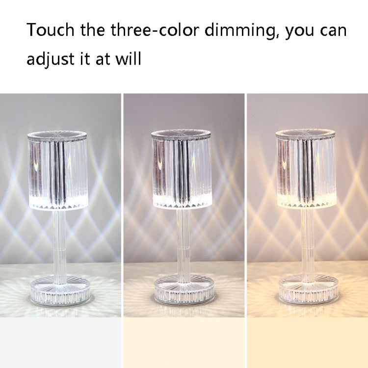 USB Charging Touch Diamond Crystal Table Lamp, Specification: USB Charging(Tri-tone Light)(Amber) -  by PMC Jewellery | Online Shopping South Africa | PMC Jewellery