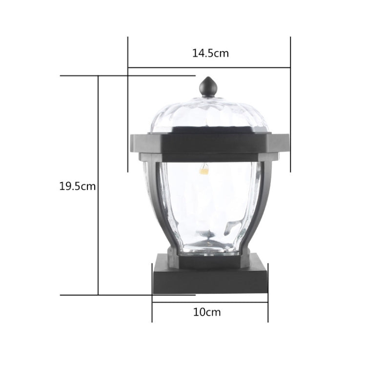 2 LED Solar Waterproof Outdoor Garden Light, Style: White Light-Column Cap - With Solar Panel by PMC Jewellery | Online Shopping South Africa | PMC Jewellery