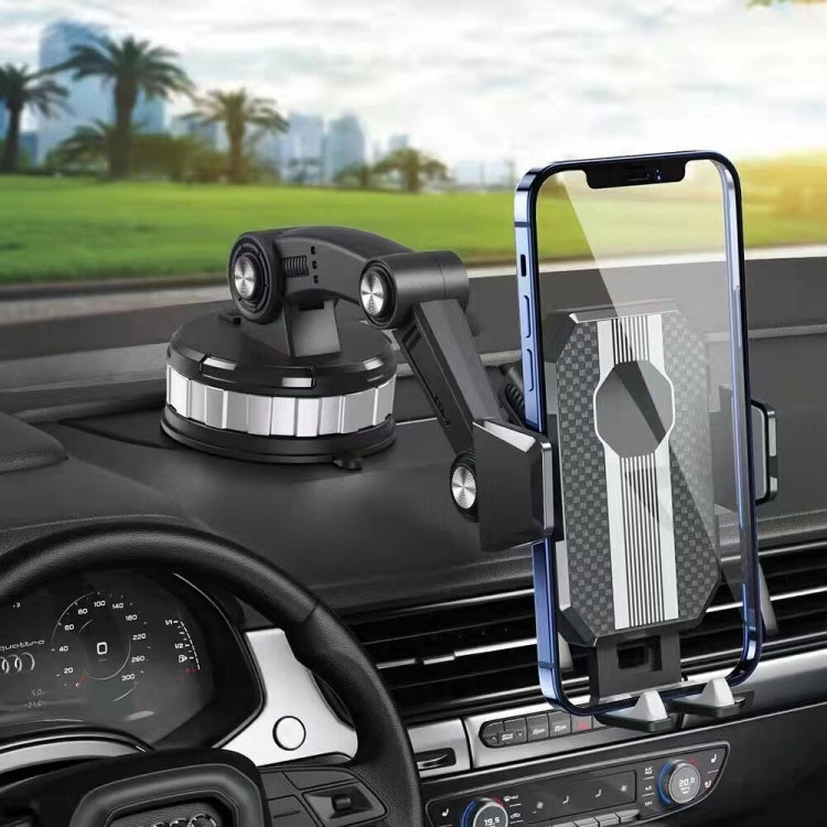 X-0566 Big Suction Cup Car Phone Holder Center Console Phone Holder(Black Gray) - Car Holders by PMC Jewellery | Online Shopping South Africa | PMC Jewellery