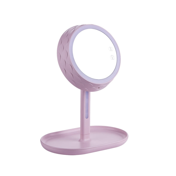 GJ-101 Home LED Desktop USB Makeup Mirror(Pink) - Mirror by PMC Jewellery | Online Shopping South Africa | PMC Jewellery