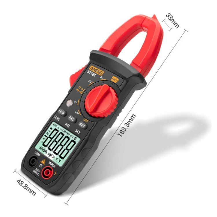 ANENG Intelligent Digital Backlit Clamp-On High-Precision Multimeter, Specification: ST182 with Temp Measurement - Digital Multimeter by ANENG | Online Shopping South Africa | PMC Jewellery | Buy Now Pay Later Mobicred