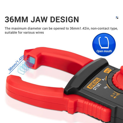 ANENG Intelligent Digital Backlit Clamp-On High-Precision Multimeter, Specification: ST182 with Temp Measurement - Digital Multimeter by ANENG | Online Shopping South Africa | PMC Jewellery | Buy Now Pay Later Mobicred