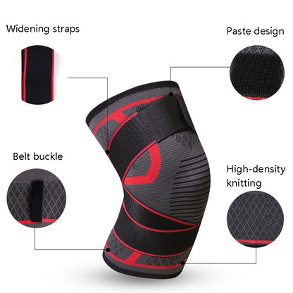 Pressurized Tape Knit Sports Knee Pad, Specification: M (Black) - Sports Safety by PMC Jewellery | Online Shopping South Africa | PMC Jewellery