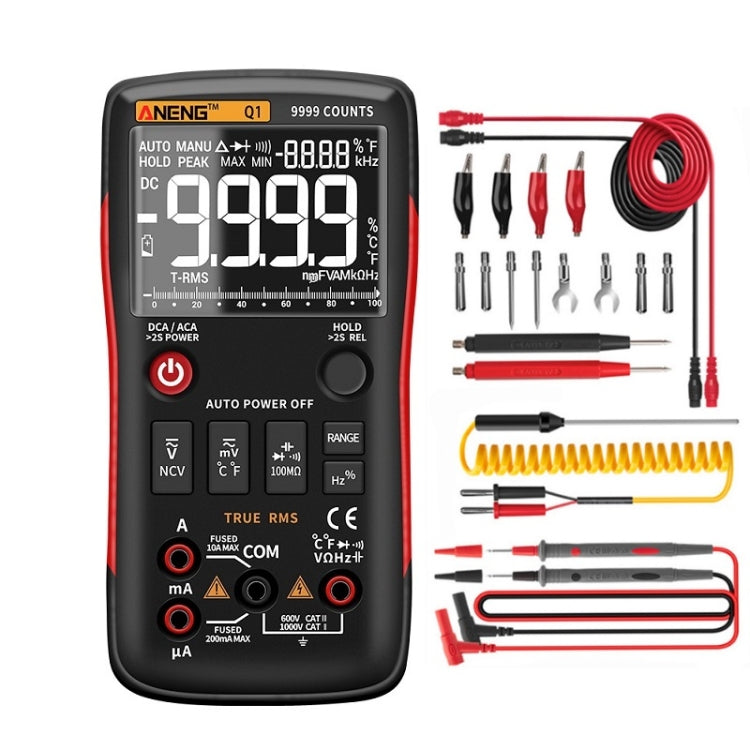 ANENG AN-Q1 Automatic High-Precision Intelligent Digital Multimeter, Specification: Standard with Cable(Red) - Digital Multimeter by ANENG | Online Shopping South Africa | PMC Jewellery | Buy Now Pay Later Mobicred