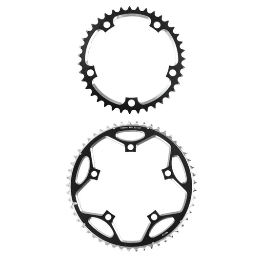 WEST BIKING YP0719273 Road Bike 56T-44T Double-Disc Aluminum Alloy Gears(Black) - Bicycle Chains & Rounds by WEST BIKING | Online Shopping South Africa | PMC Jewellery | Buy Now Pay Later Mobicred