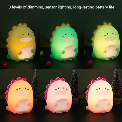 Bedroom Cartoon Dinosaur Silicone Sensor Night Light(Pink) - Night Lights by PMC Jewellery | Online Shopping South Africa | PMC Jewellery