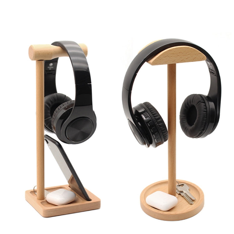 AM-EJZJ001 Desktop Solid Wood Headset Display Stand, Style: F - Anti-lost & Holder by PMC TechLife | Online Shopping South Africa | PMC TechLife