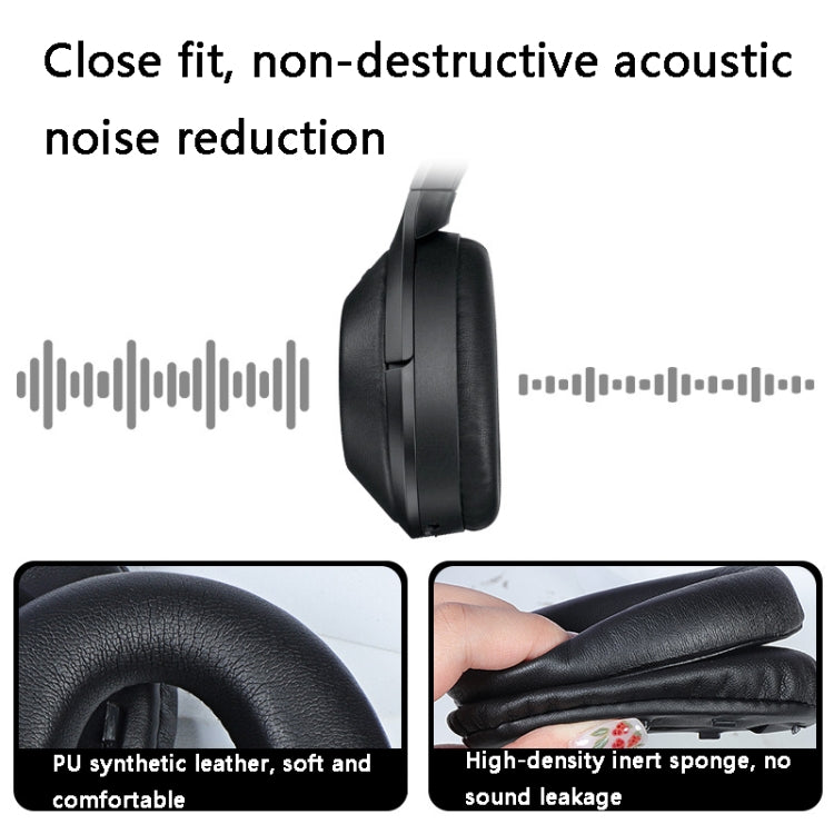 2 PCS Leather Headset Earmuffs for Sony 1000XM4 Champagne Lambskin No Snap - Earmuff & Pad by PMC TechLife | Online Shopping South Africa | PMC TechLife