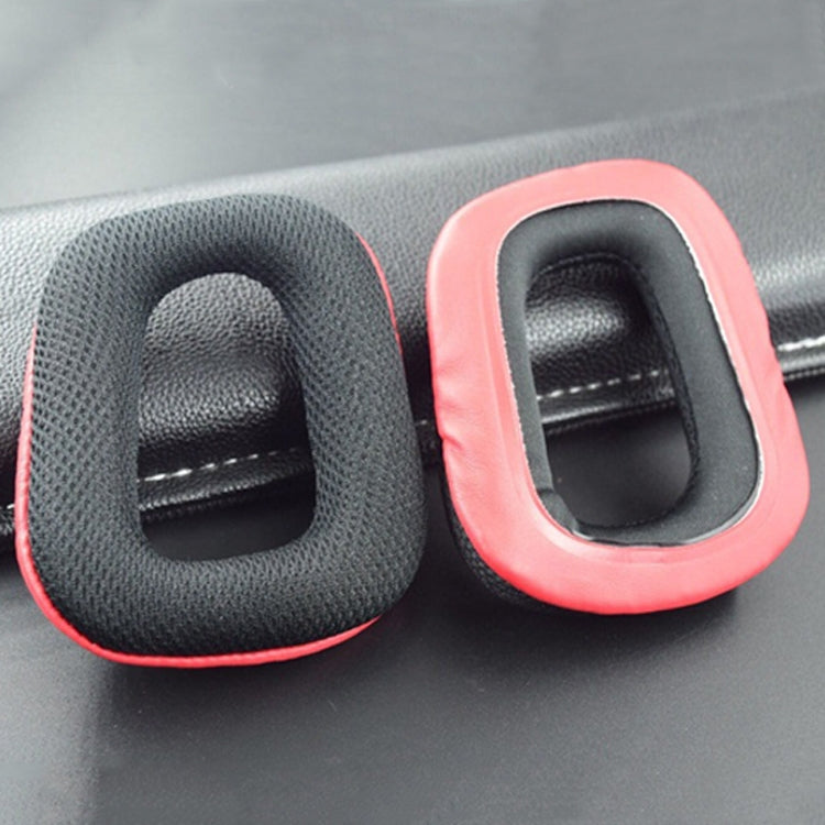 2 PCS Headset Sponge Earmuffs for Logitech G35 / G930 / G430 / F450(Black+Red) - Earmuff & Pad by PMC TechLife | Online Shopping South Africa | PMC TechLife