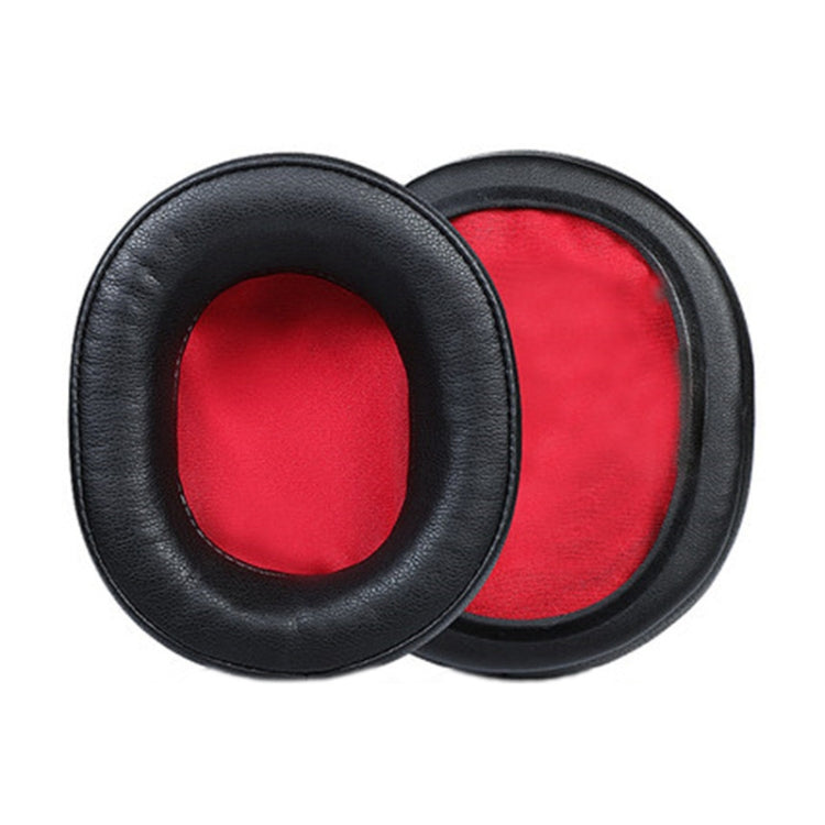 2 PCS Headset Protein Leather Earmuffs for Audio-Technica  ATH-WS660BT(Black+Red) - Earmuff & Pad by PMC Jewellery | Online Shopping South Africa | PMC Jewellery