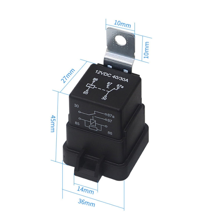 1040 5 Pin Waterproof Integrated Automotive Relay With Bracket, Rated voltage: 12V - Relays by PMC TechLife | Online Shopping South Africa | PMC TechLife | Buy Now Pay Later Mobicred